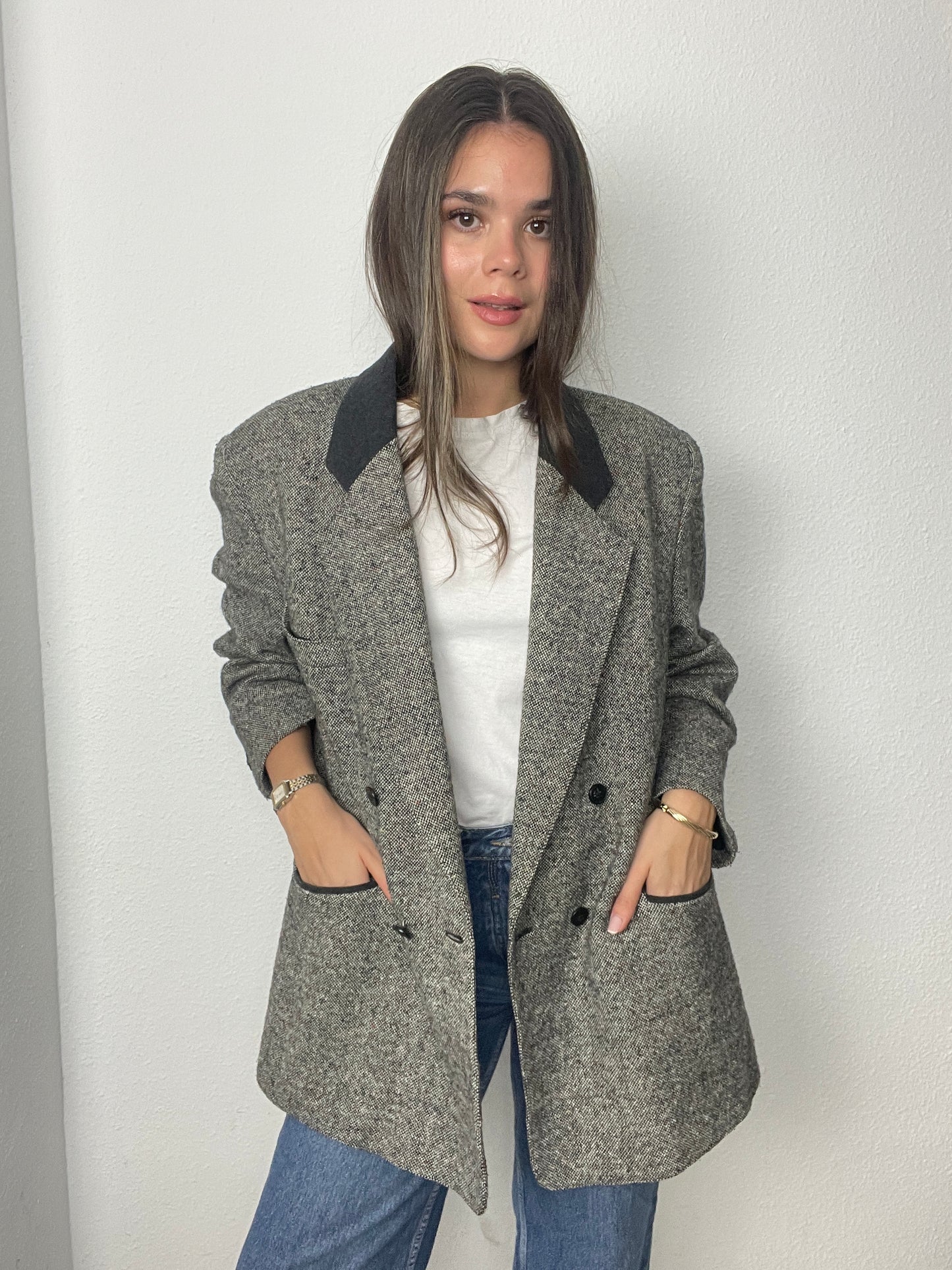 Vintage Oversize Blazer Marbled 116