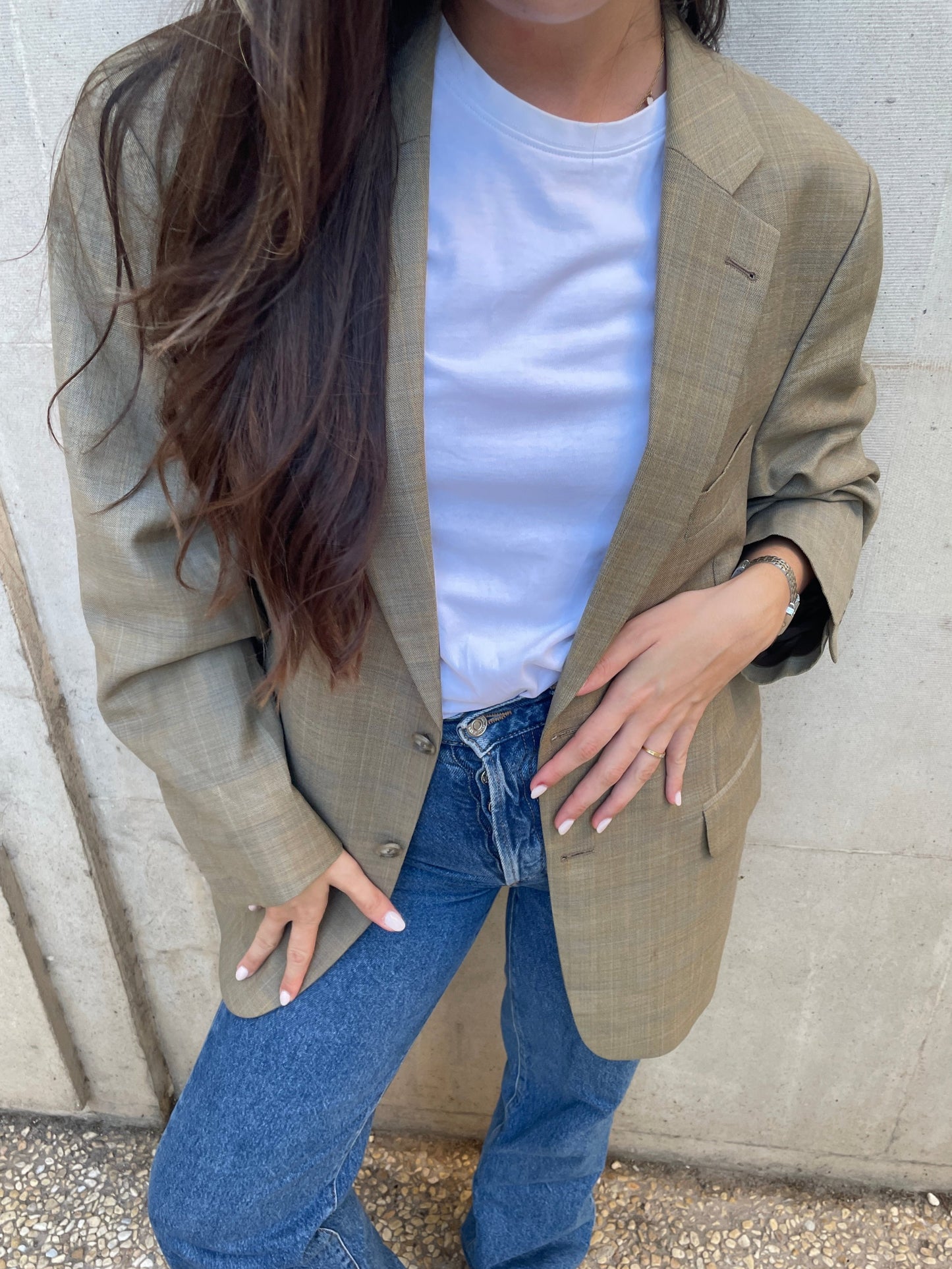 Vintage Oversized Blazer Champange 107