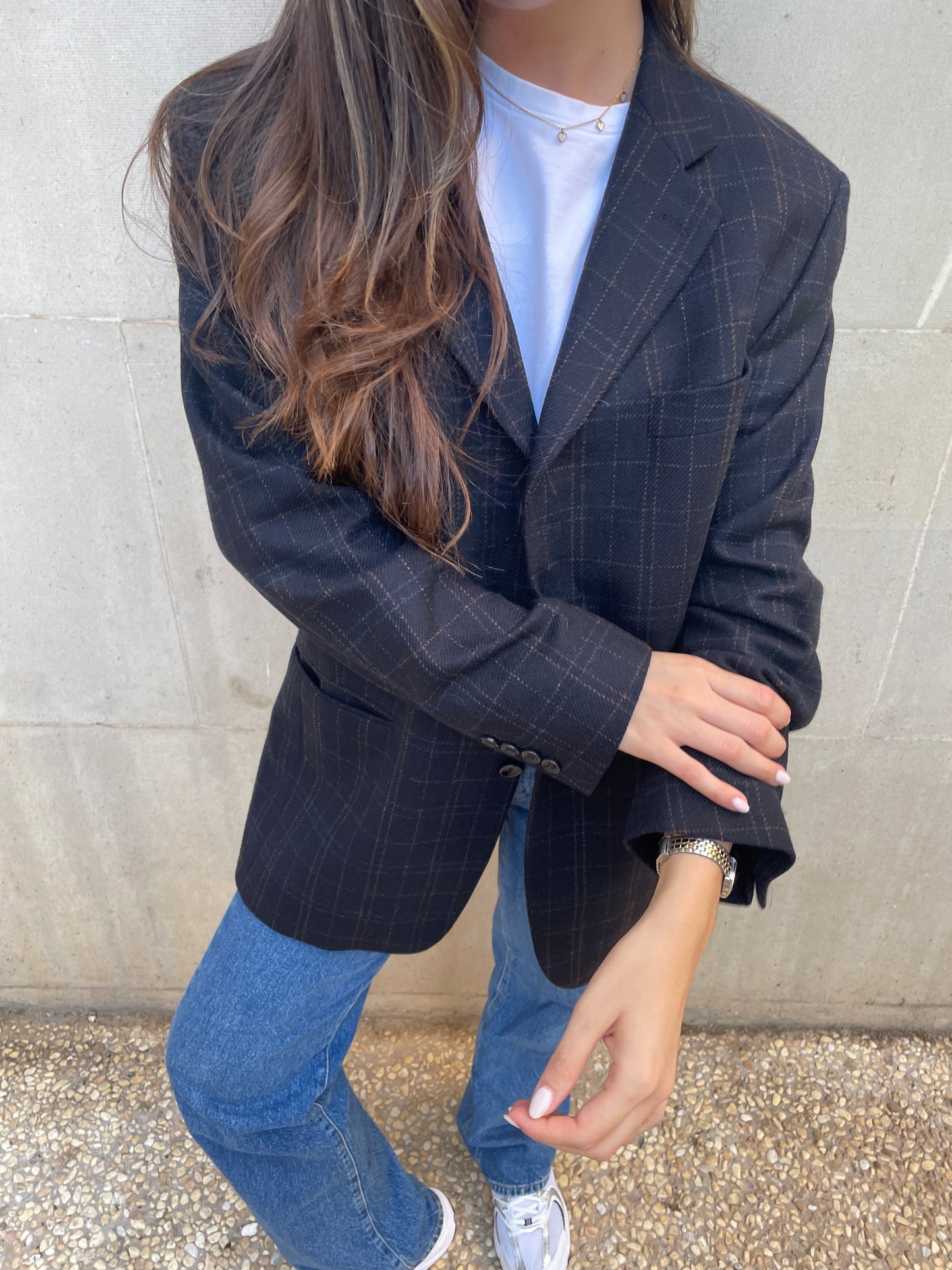Vintage Oversized Blazer Navy 105