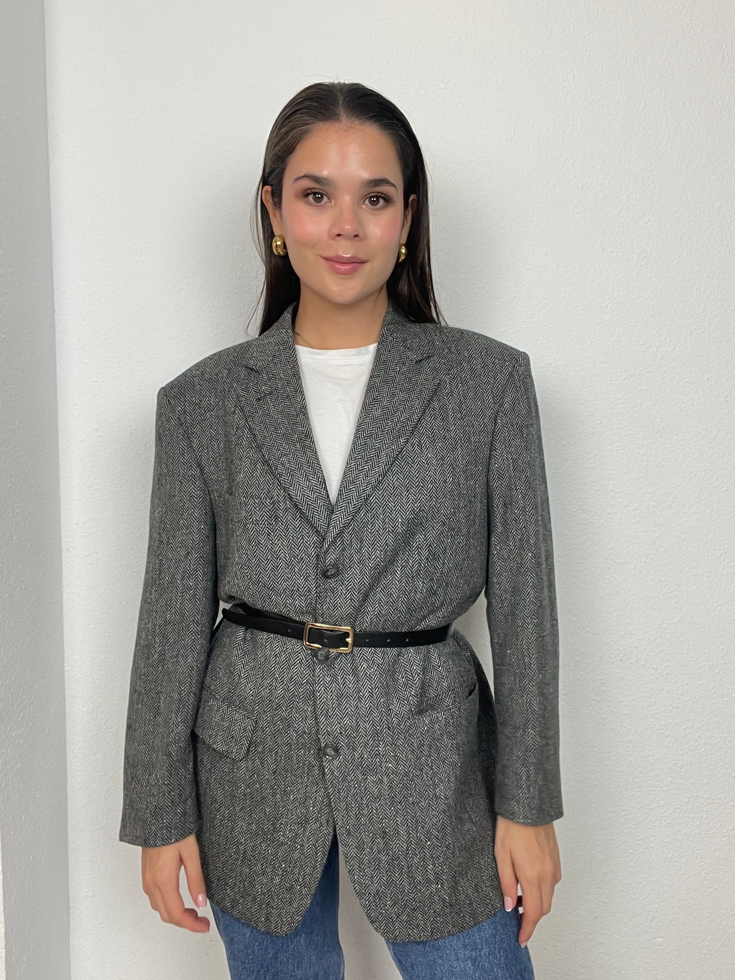 Vintage Oversize Blazer Grey 109