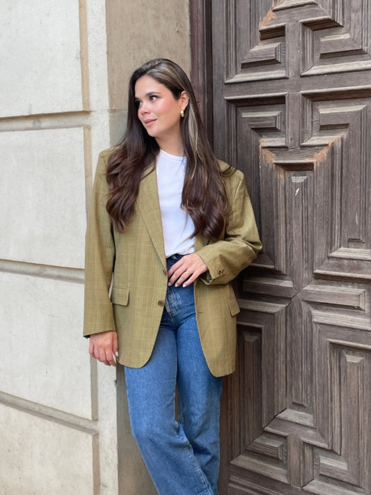 Vintage Oversized Blazer Olive 103